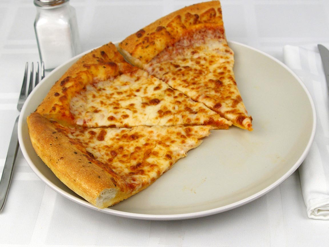 Calories in 3 slice(s) of Pizza - Cheese - Large 14"