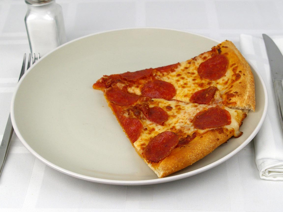 pizza hut pepperoni pizza slice calories