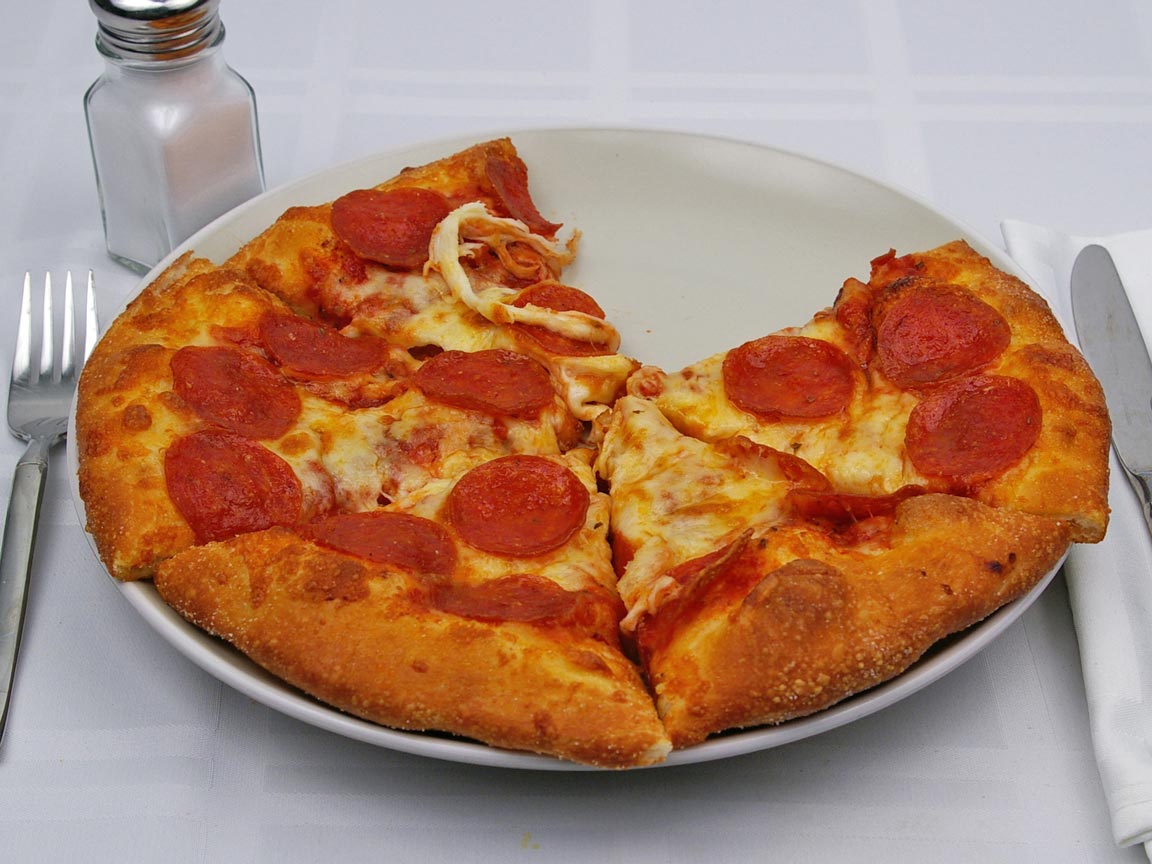 Calories in 0.83 pie(s) of Pizza - Pepperoni - Reg Crust - Small -10 inch