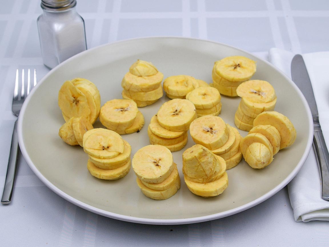 Calories in 340 grams of Plantains - Raw