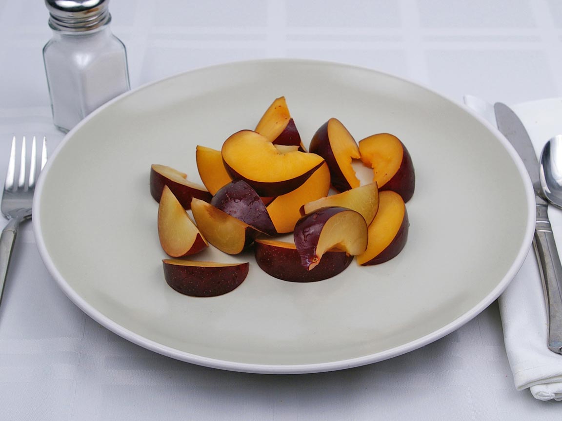 Calories in 2 fruit(s) of Plums