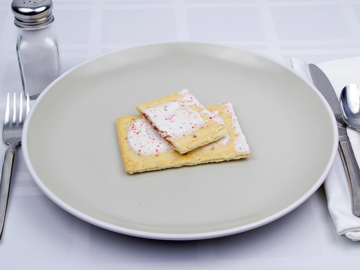 Calories in 1.5 pastry(ies) of PopTarts - Frosted