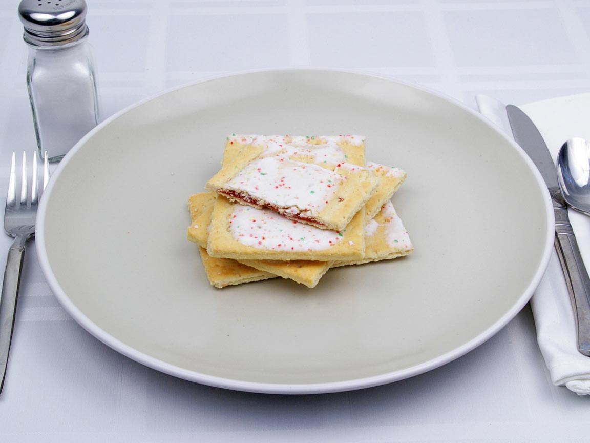 Calories in 3.5 pastry(ies) of PopTarts - Frosted