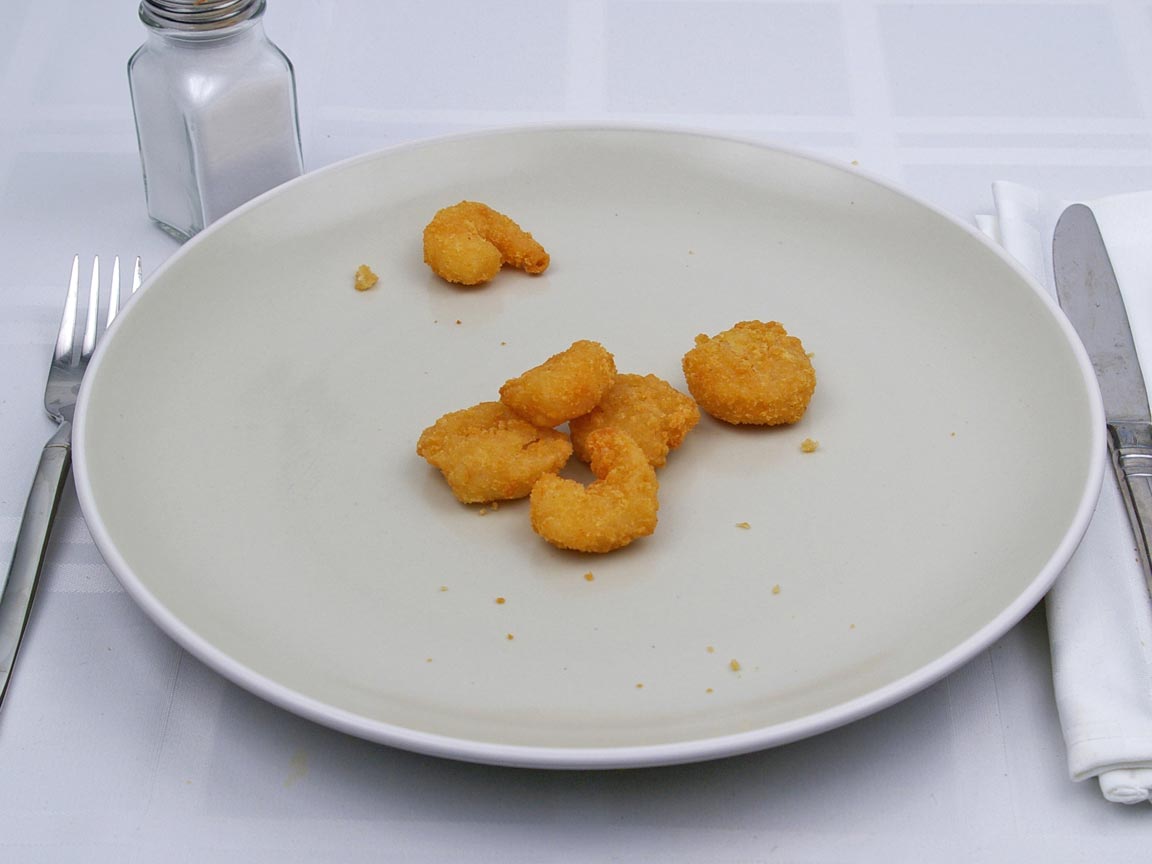Calories in 0.5 order(s) of Long John Silver's - Popcorn Shrimp
