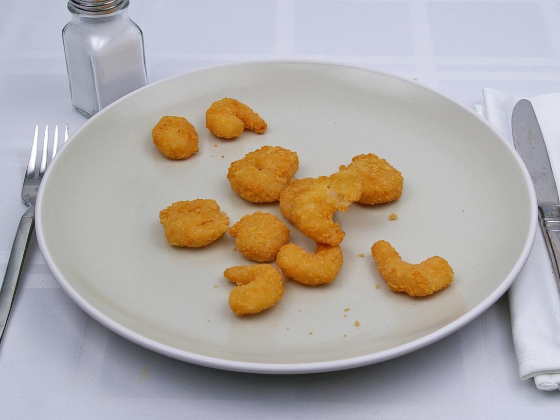 Calories in 0.92 order(s) of Long John Silver's - Popcorn Shrimp.
