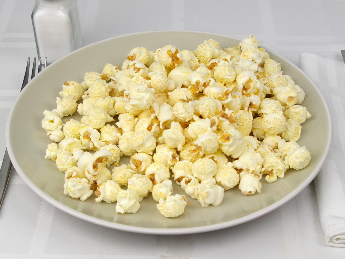 Calories in 42 grams of Popcornopolis White Cheddar Popcorn