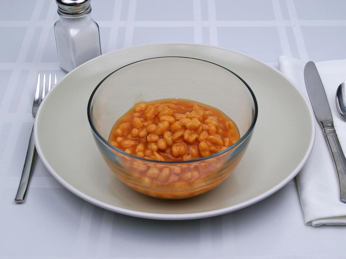 Calories in 1.25 cup(s) of Pork and Beans - Canned