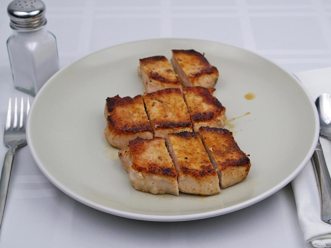 Calories in 340 grams of Pork Chop - Boneless - Fat Trimmed