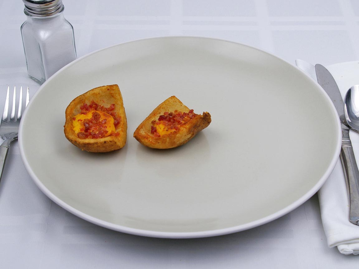 Calories in 62 grams of Potato Skins - Bacon and Cheddar