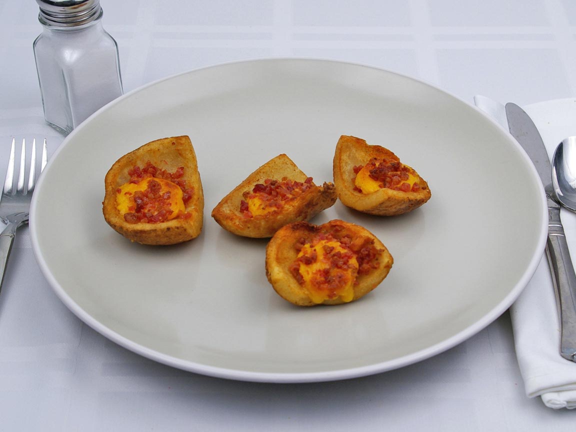 Calories in 125 grams of Potato Skins - Bacon and Cheddar