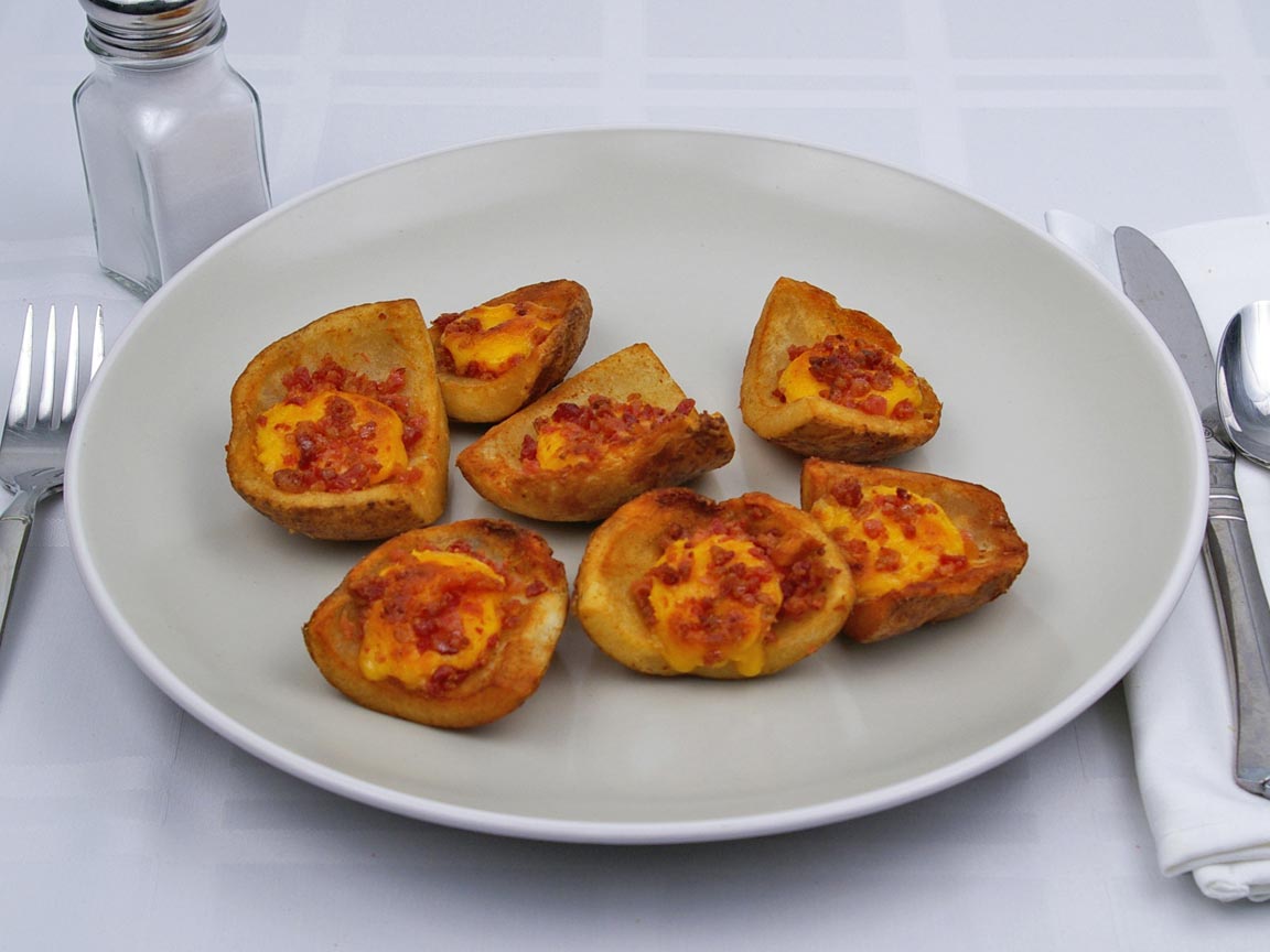 Calories in 219 grams of Potato Skins - Bacon and Cheddar
