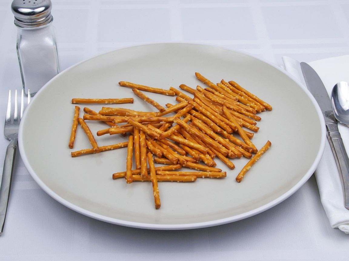 Calories in 35 grams of Pretzel - Sticks