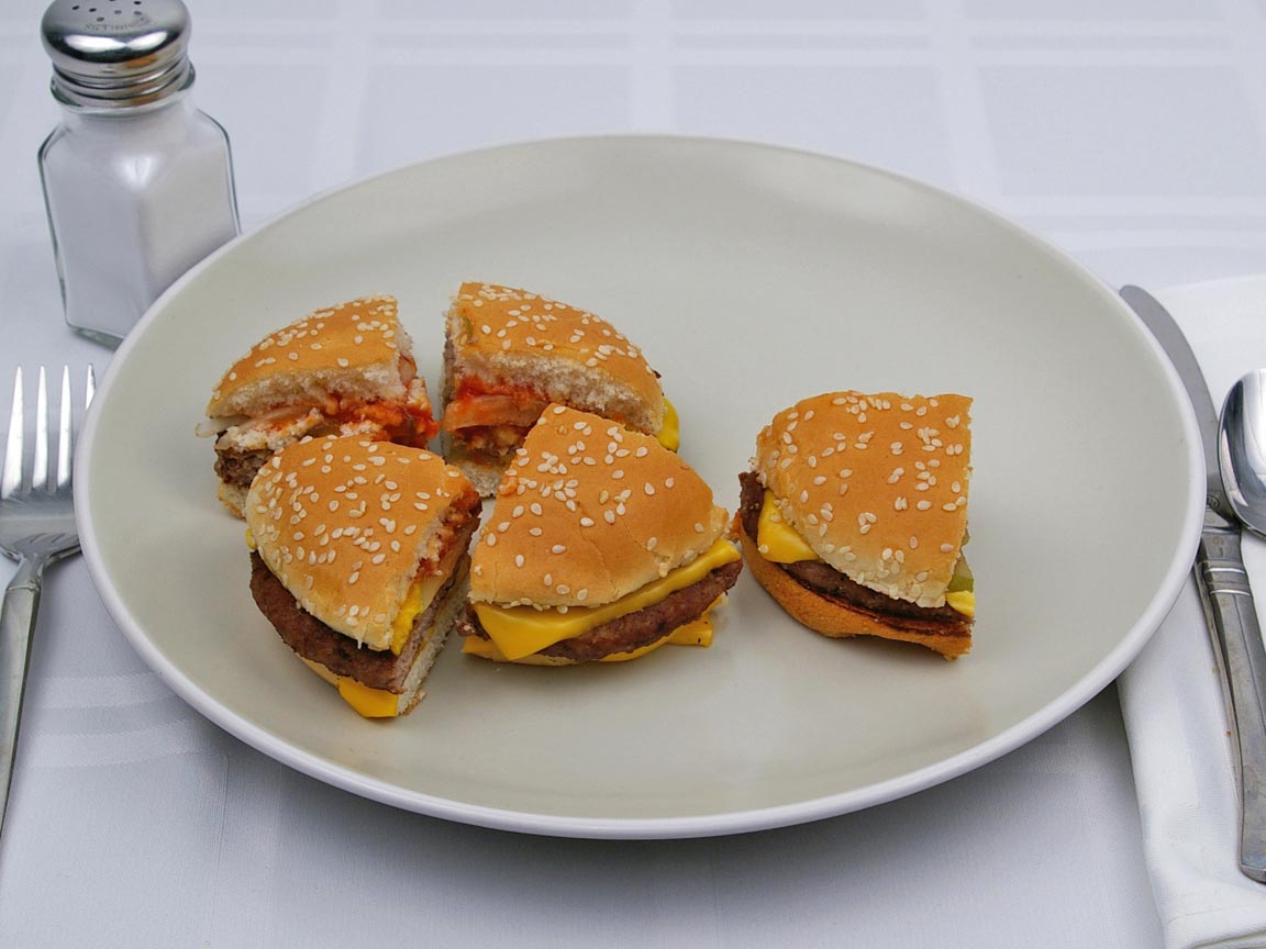 Calories in 1.25 burger(s) of McDonald's - Quarter Pounder - Cheese 