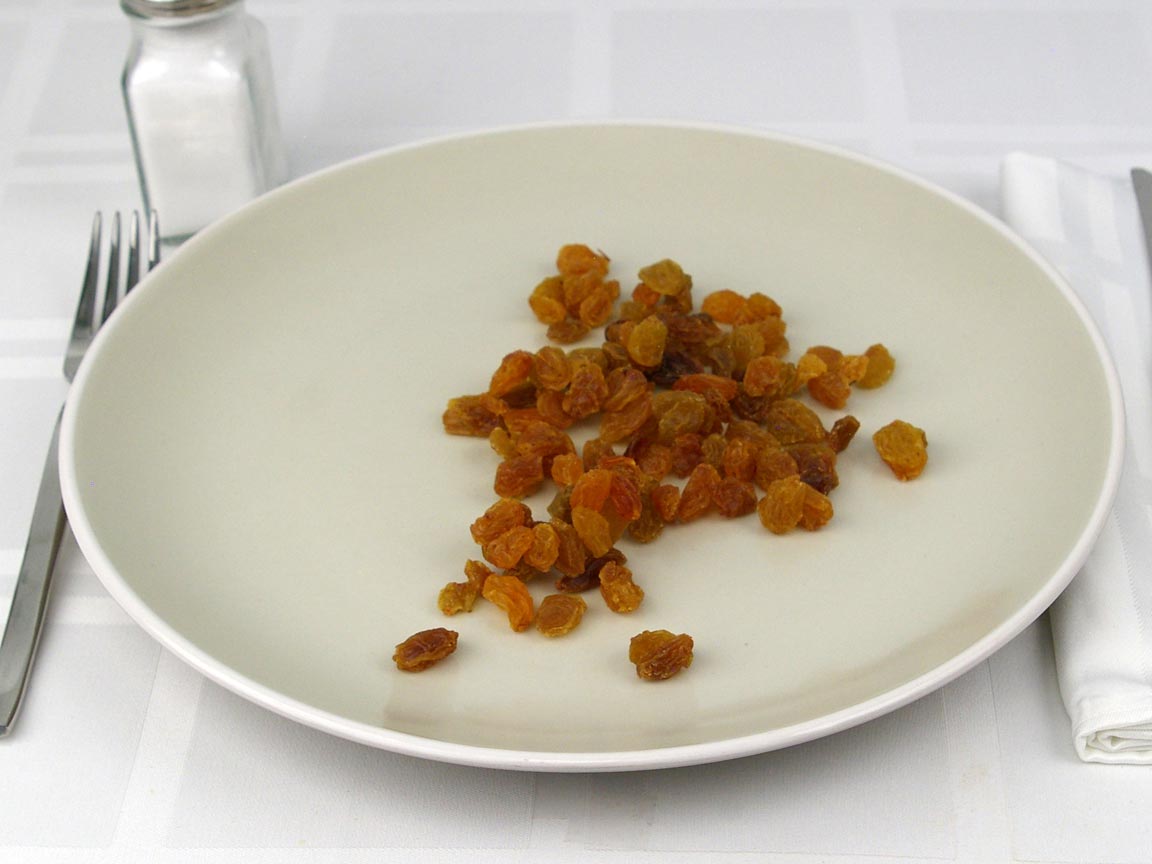 Calories in 56 grams of Golden Raisins
