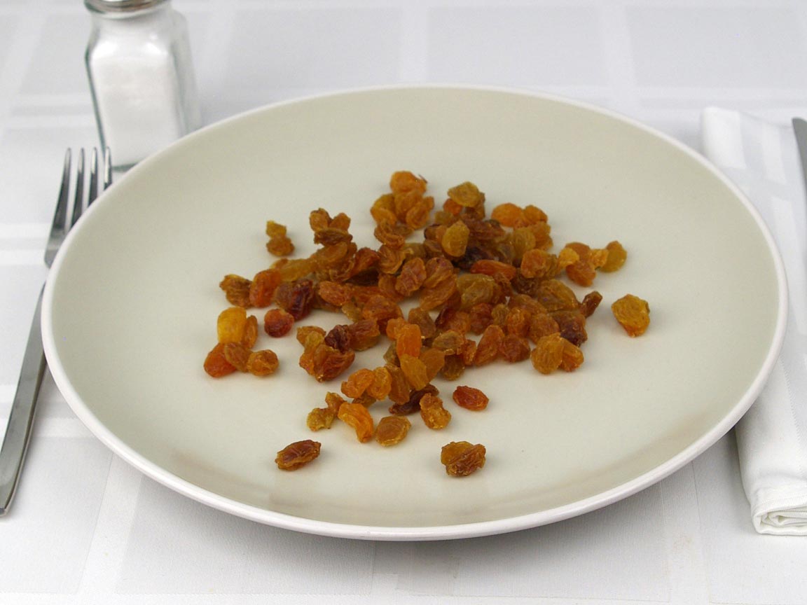 Calories in 70 grams of Golden Raisins