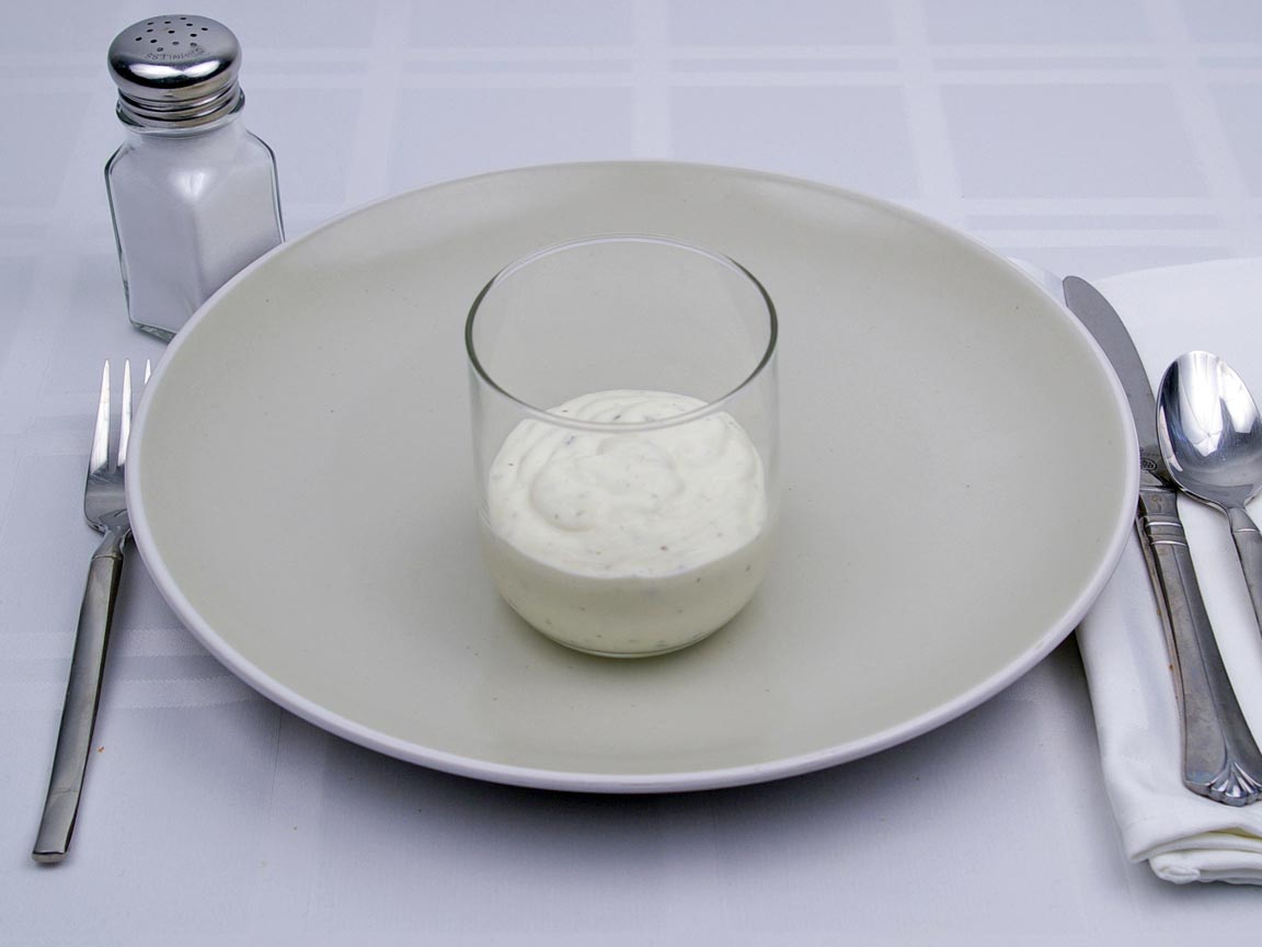 Calories in 8 Tbsp(s) of Ranch Greek Yogurt Dressing 