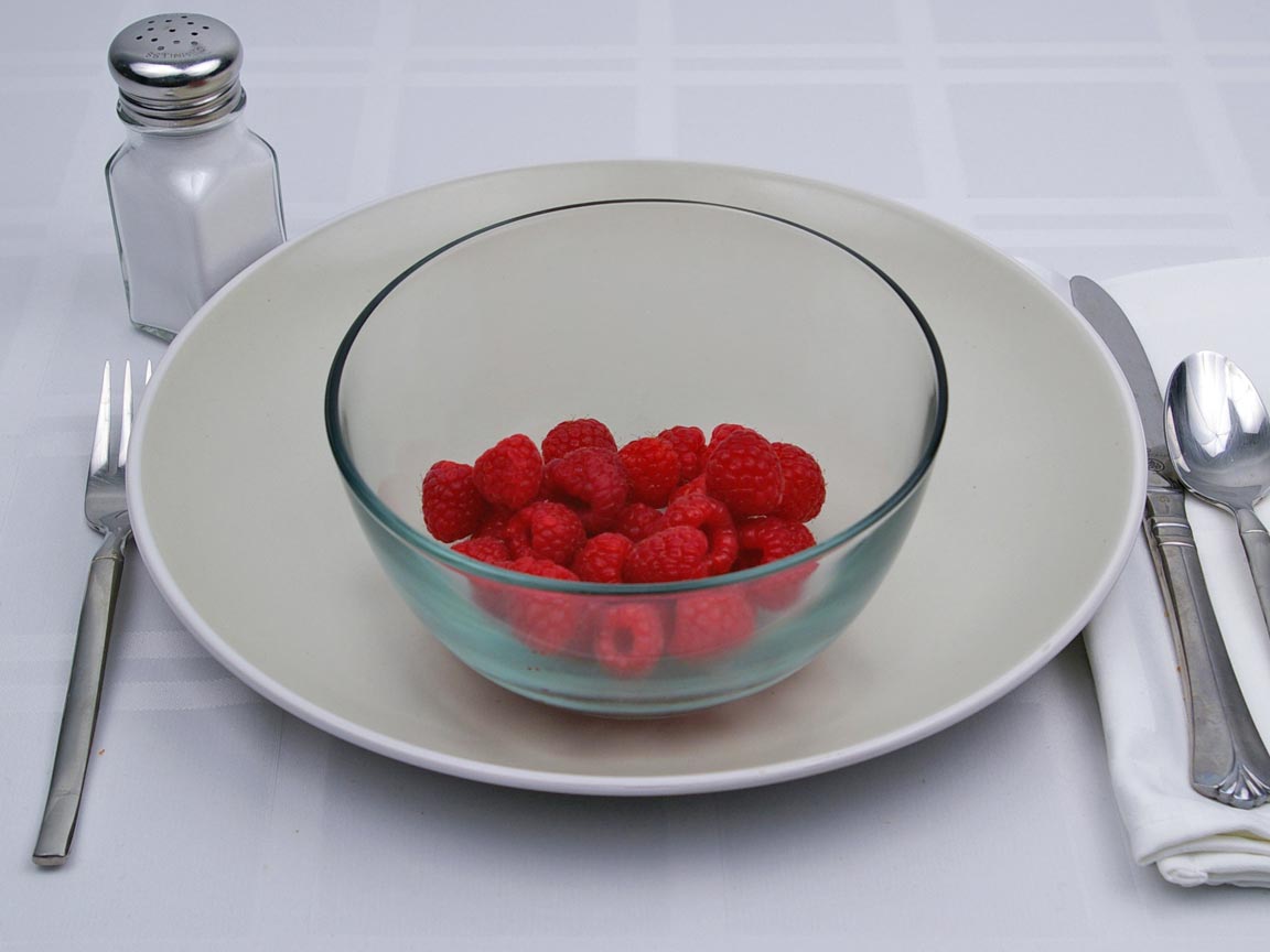 Calories in 0.81 cup(s) of Raspberries