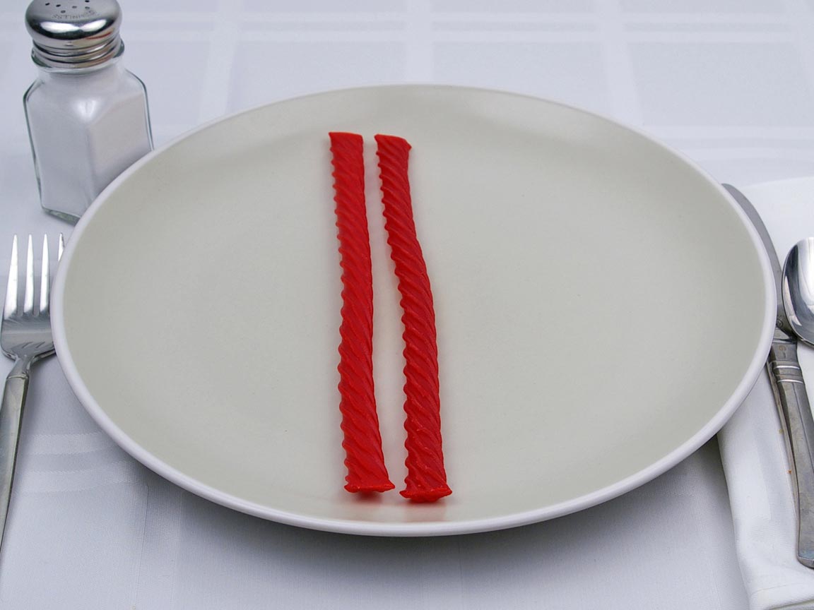 Calories in 2 red vine(s) of Red Vines