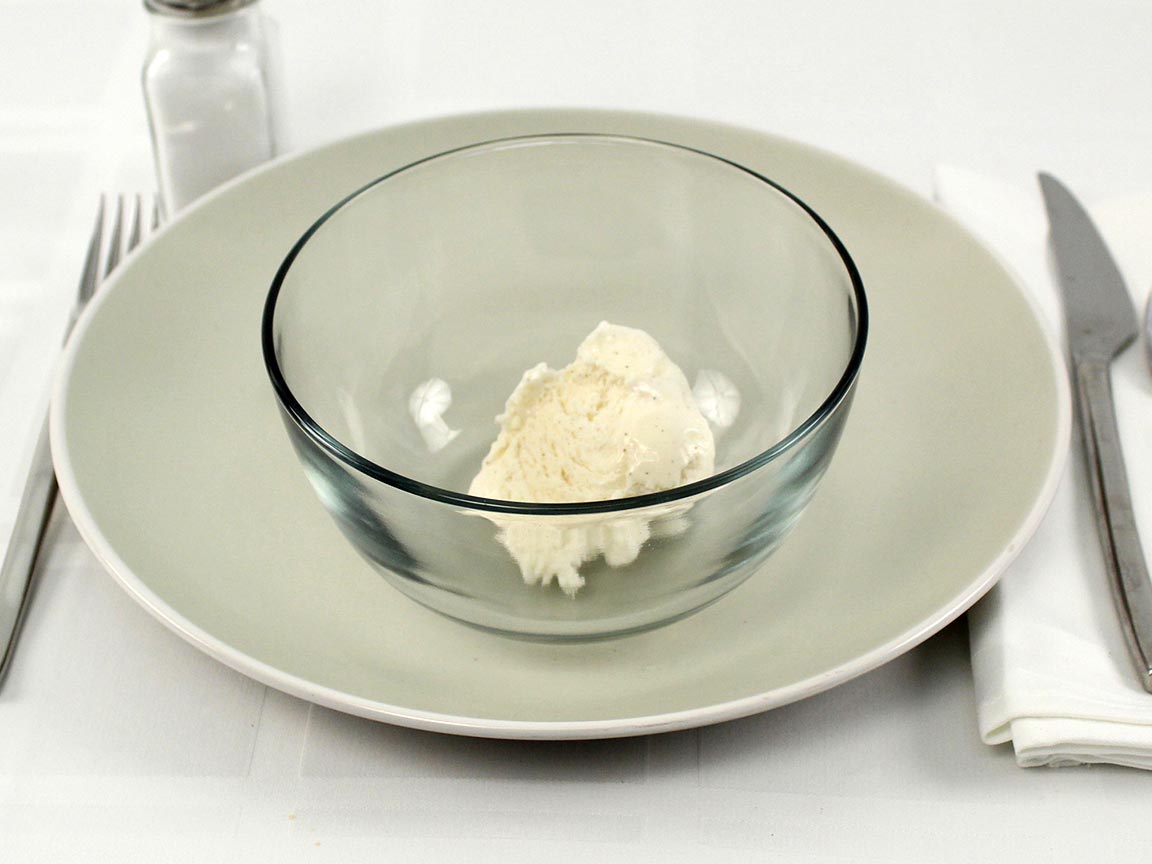 Calories in 0.25 cup(s) of Vanilla Ice Cream Reduced Fat