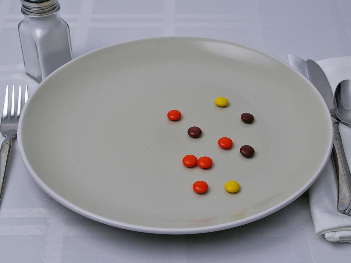 Calories in 7 grams of Reese's Pieces