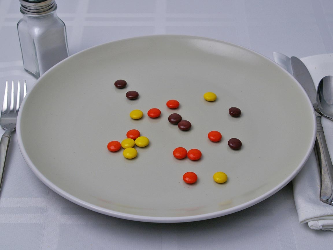 Calories in 15 grams of Reese's Pieces