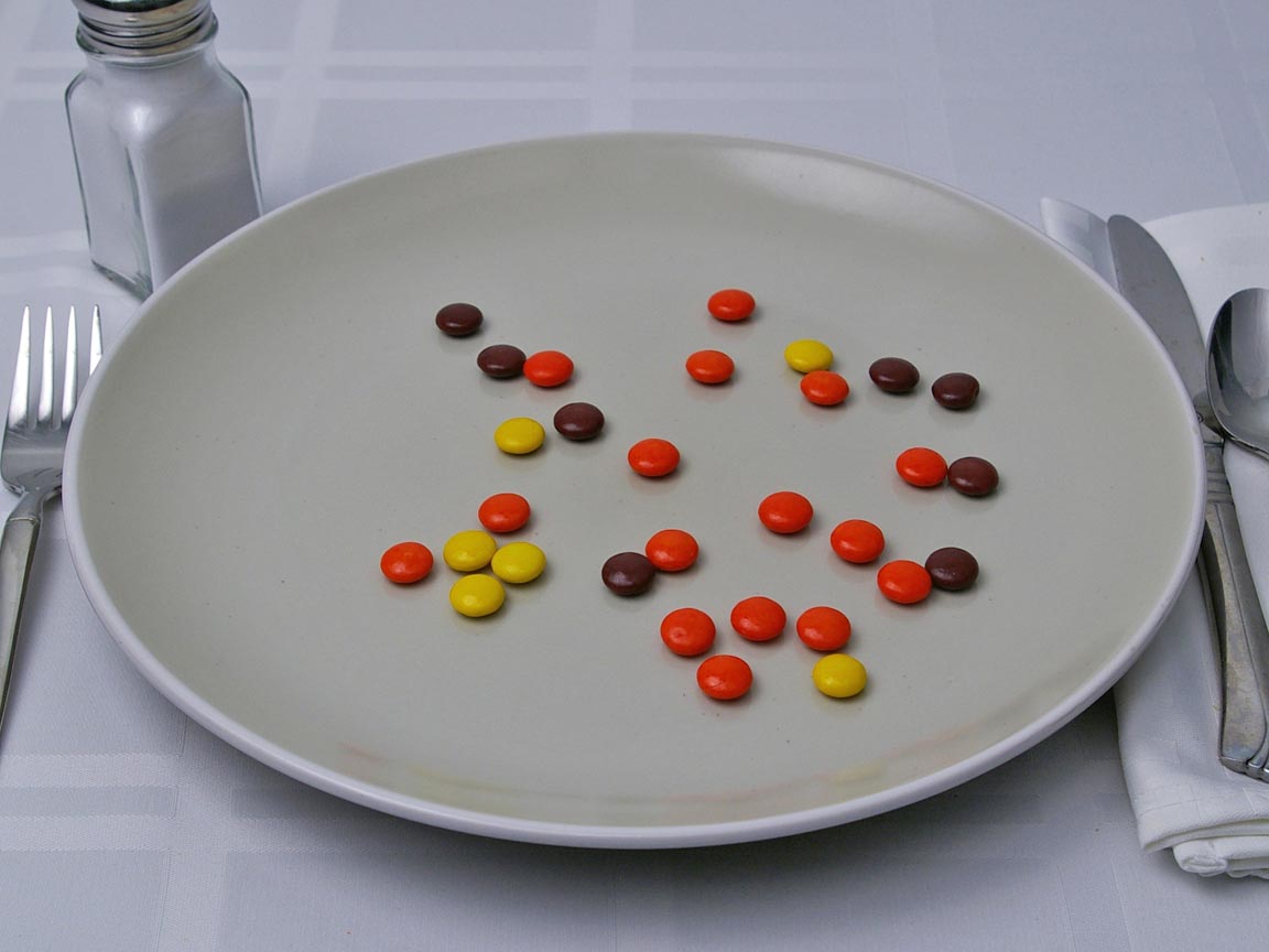 Calories in 23 grams of Reese's Pieces