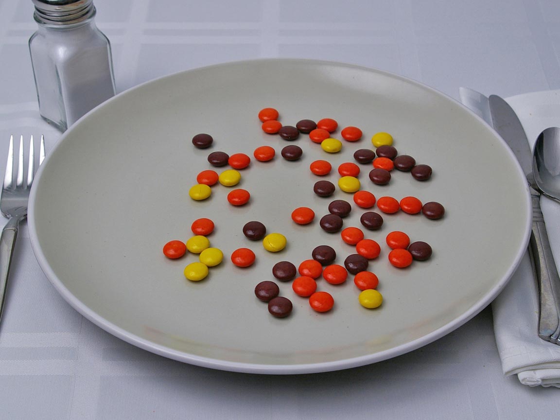 Calories in 47 grams of Reese's Pieces