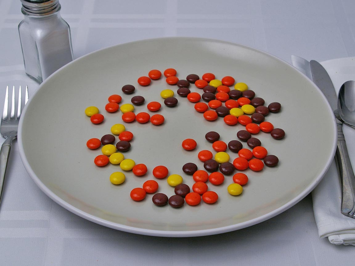 Calories in 71 grams of Reese's Pieces