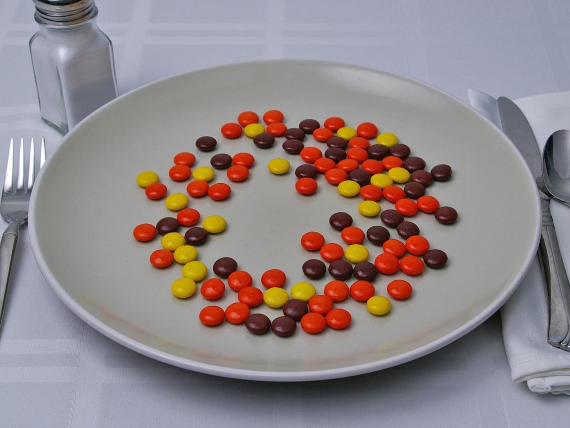 Calories in 78 grams of Reese's Pieces