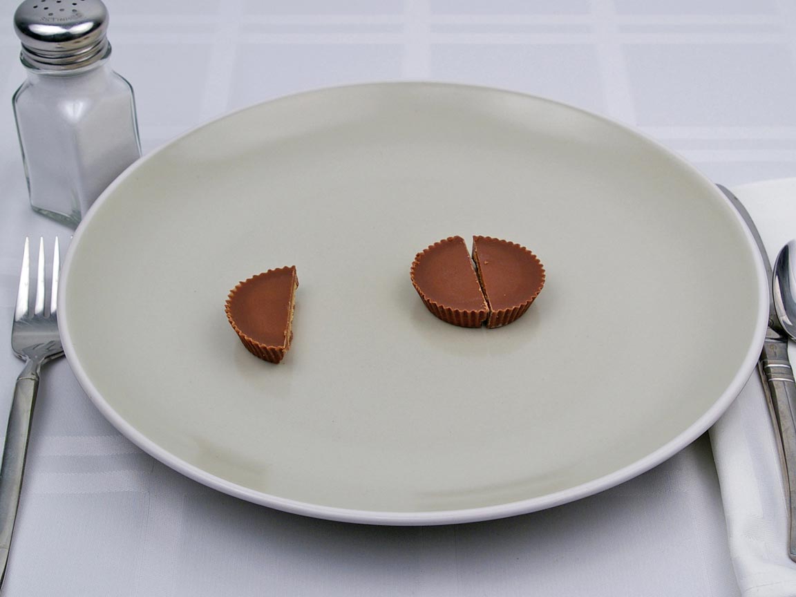 Calories in 1.5 piece(s) of Reese's Peanut Butter Cup