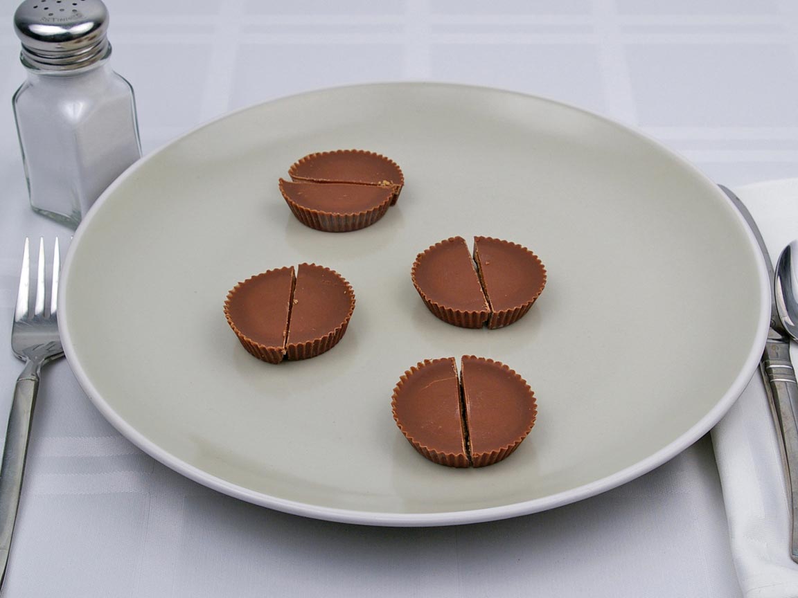 Calories in 4 piece(s) of Reese's Peanut Butter Cup