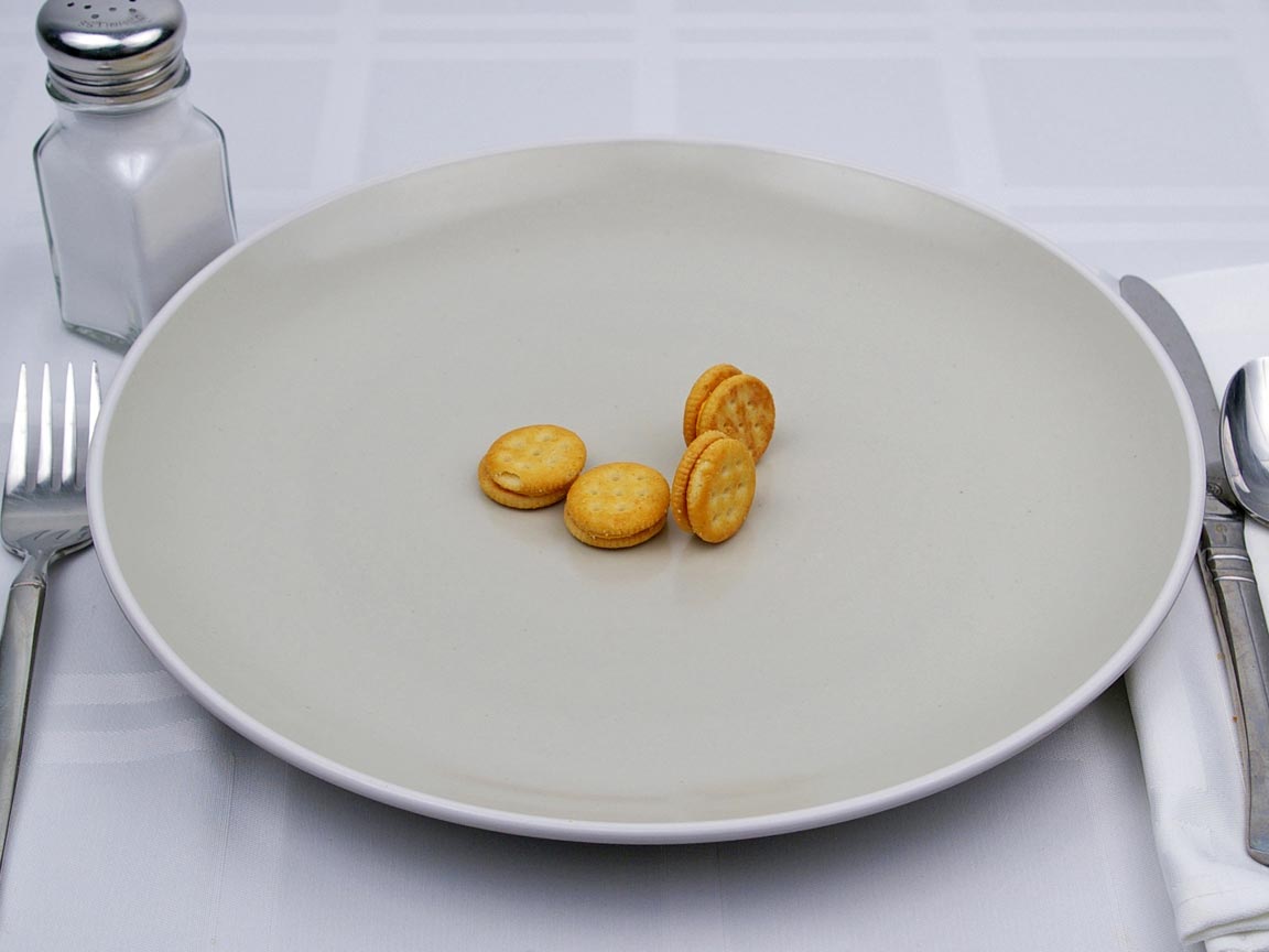 Calories in 8 grams of Ritz Bits Peanut Butter Crackers