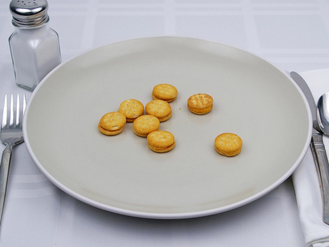 Calories in 17 grams of Ritz Bits Peanut Butter Crackers