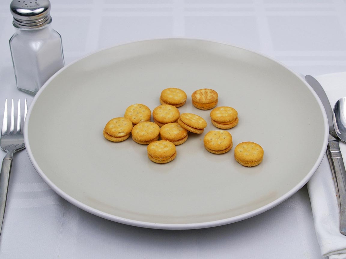 Calories in 25 grams of Ritz Bits Peanut Butter Crackers