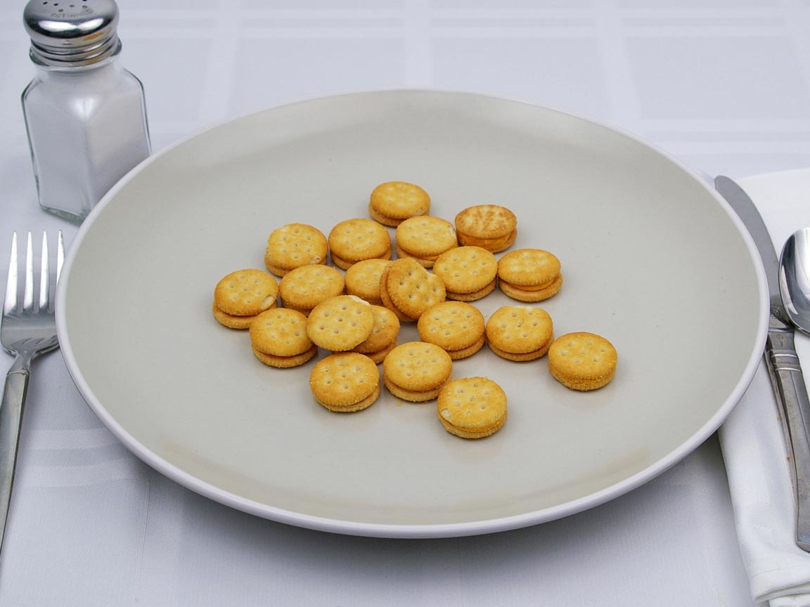 Calories in 42 grams of Ritz Bits Peanut Butter Crackers