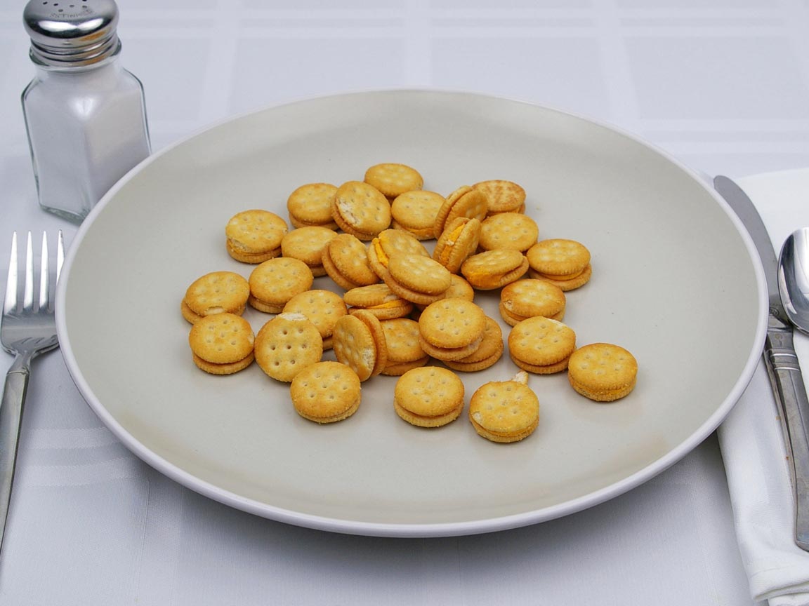 Calories in 68 grams of Ritz Bits Cheese Crackers