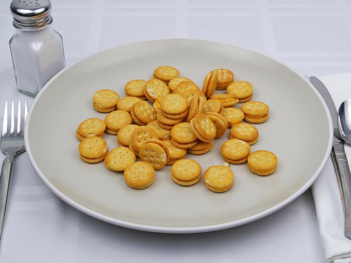 Calories in 85 grams of Ritz Bits Peanut Butter Crackers