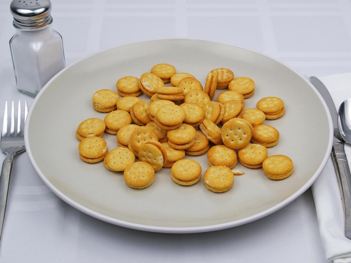 Calories in 93 grams of Ritz Bits Peanut Butter Crackers