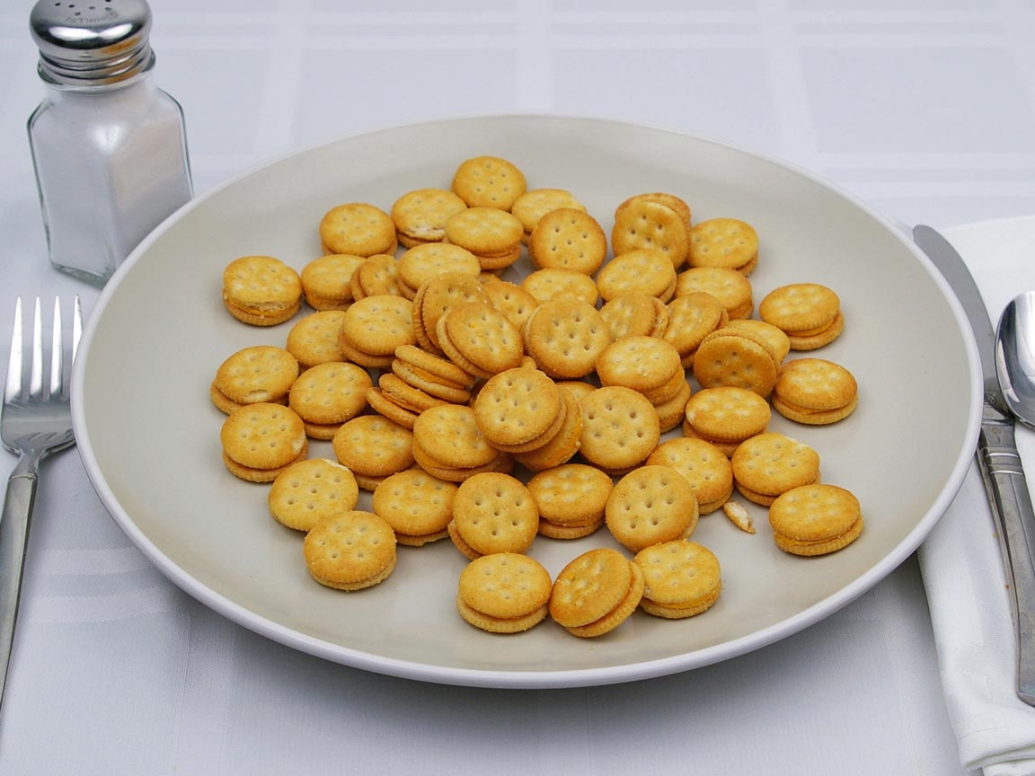 Calories in 127 grams of Ritz Bits Peanut Butter Crackers