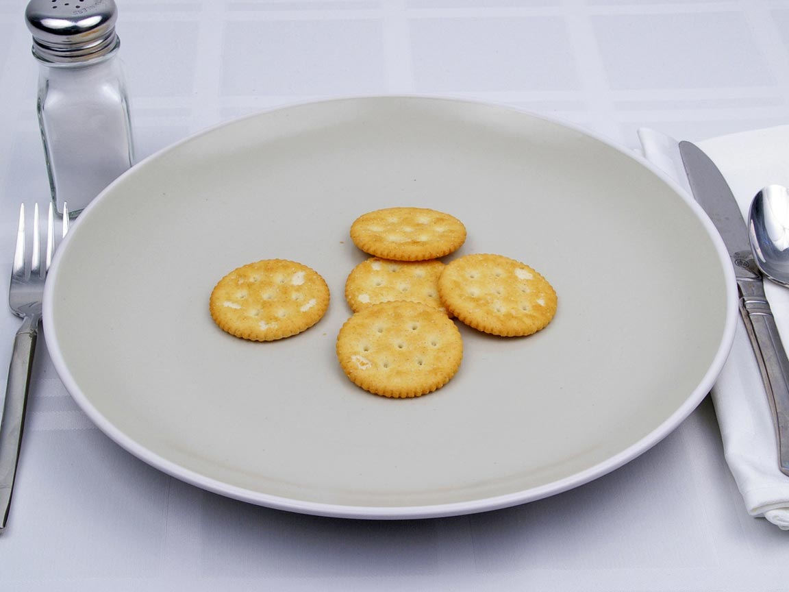 Calories in 5 cracker(s) of Ritz Crackers - Reduced Fat