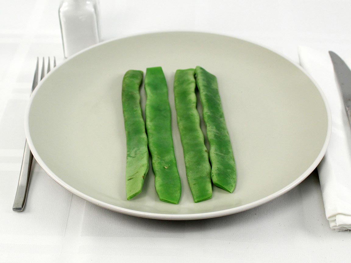 Calories in 4 bean(s) of Romano Beans Raw