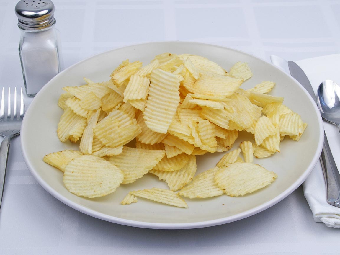 Calories in 92 grams of Potato Chips - Ruffles