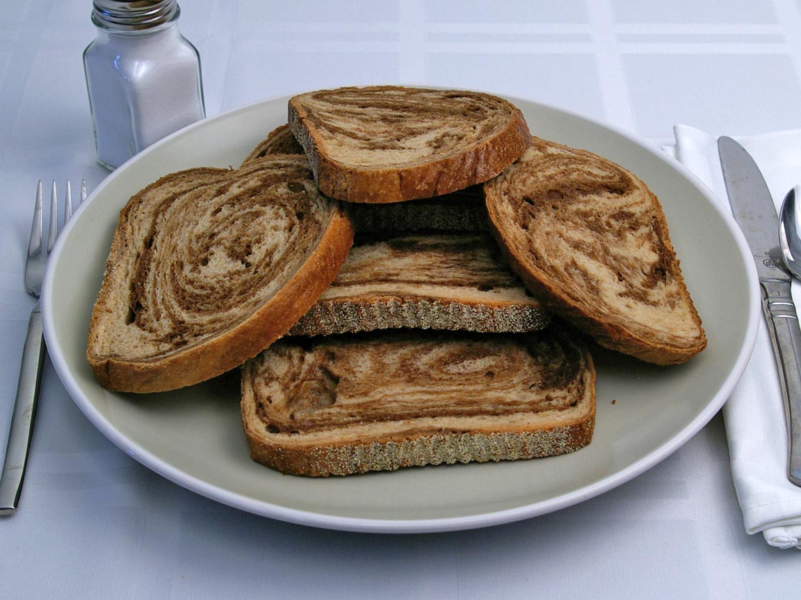 Calories in 6 slice(s) of Rye Bread - Avg
