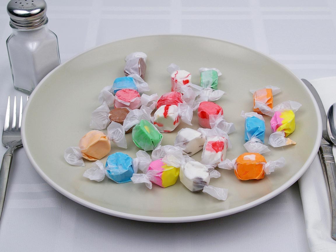 Calories in 20 piece(s) of Saltwater Taffy