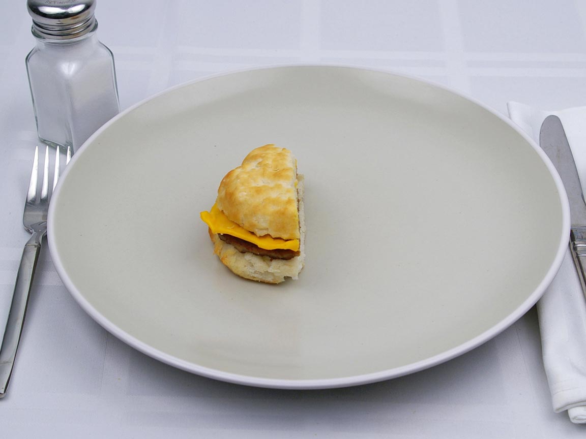 Calories in 0.5 biscuit(s) of McDonald's - Sausage Cheese Biscuit