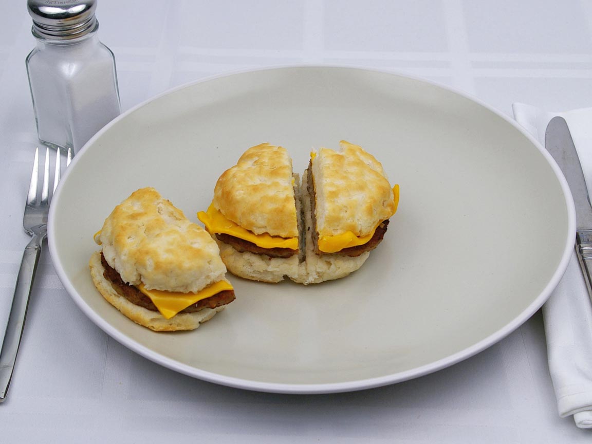 Calories in 1.5 biscuit(s) of McDonald's - Sausage Cheese Biscuit