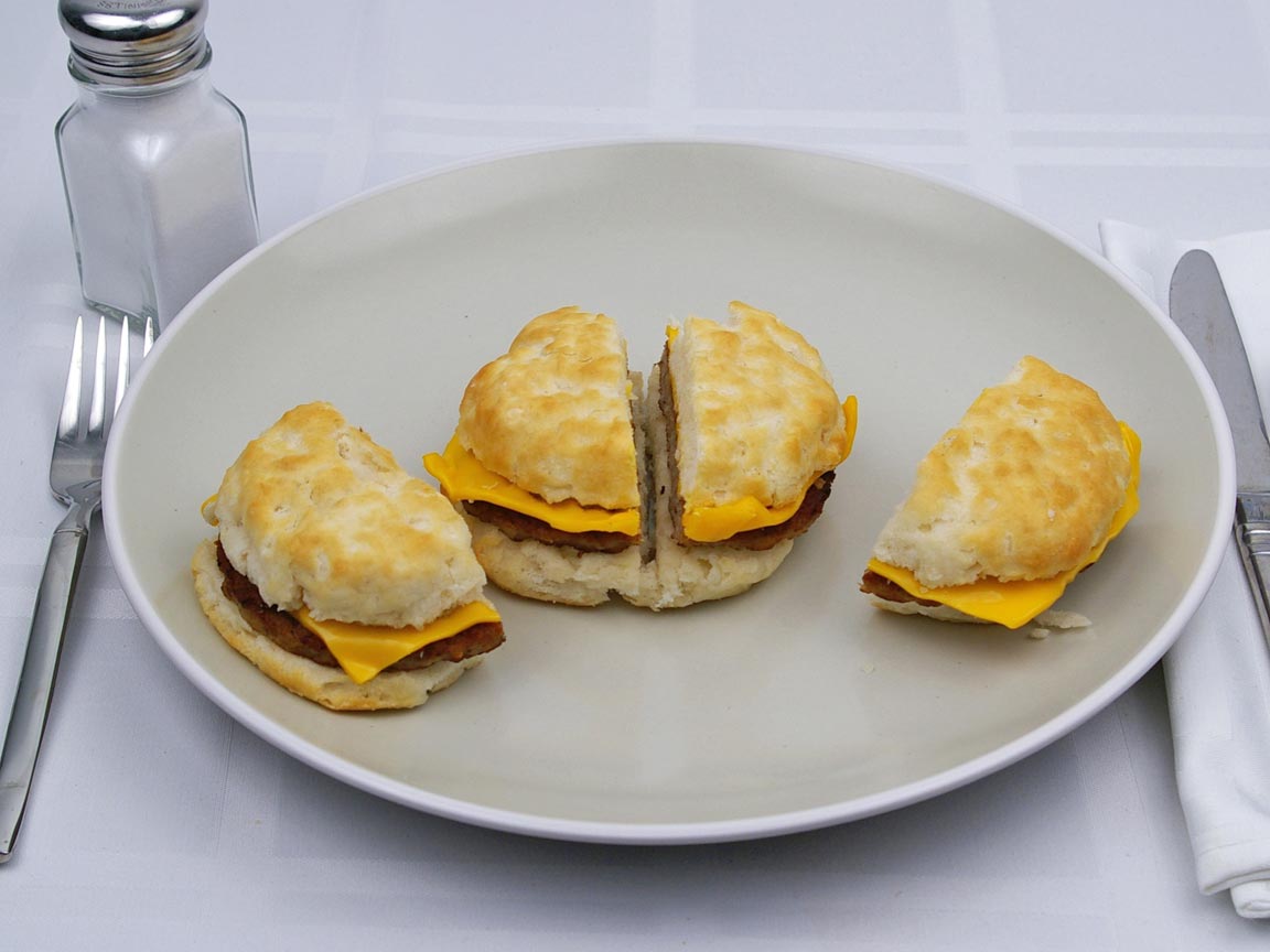 Calories in 2 biscuit(s) of McDonald's - Sausage Cheese Biscuit