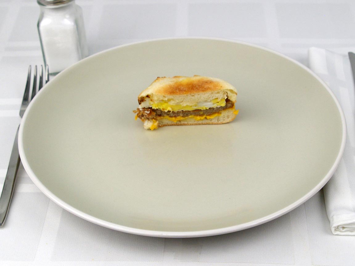 Calories in 0.33 sandwich(s) of McDonald's Sausage McMuffin with Egg