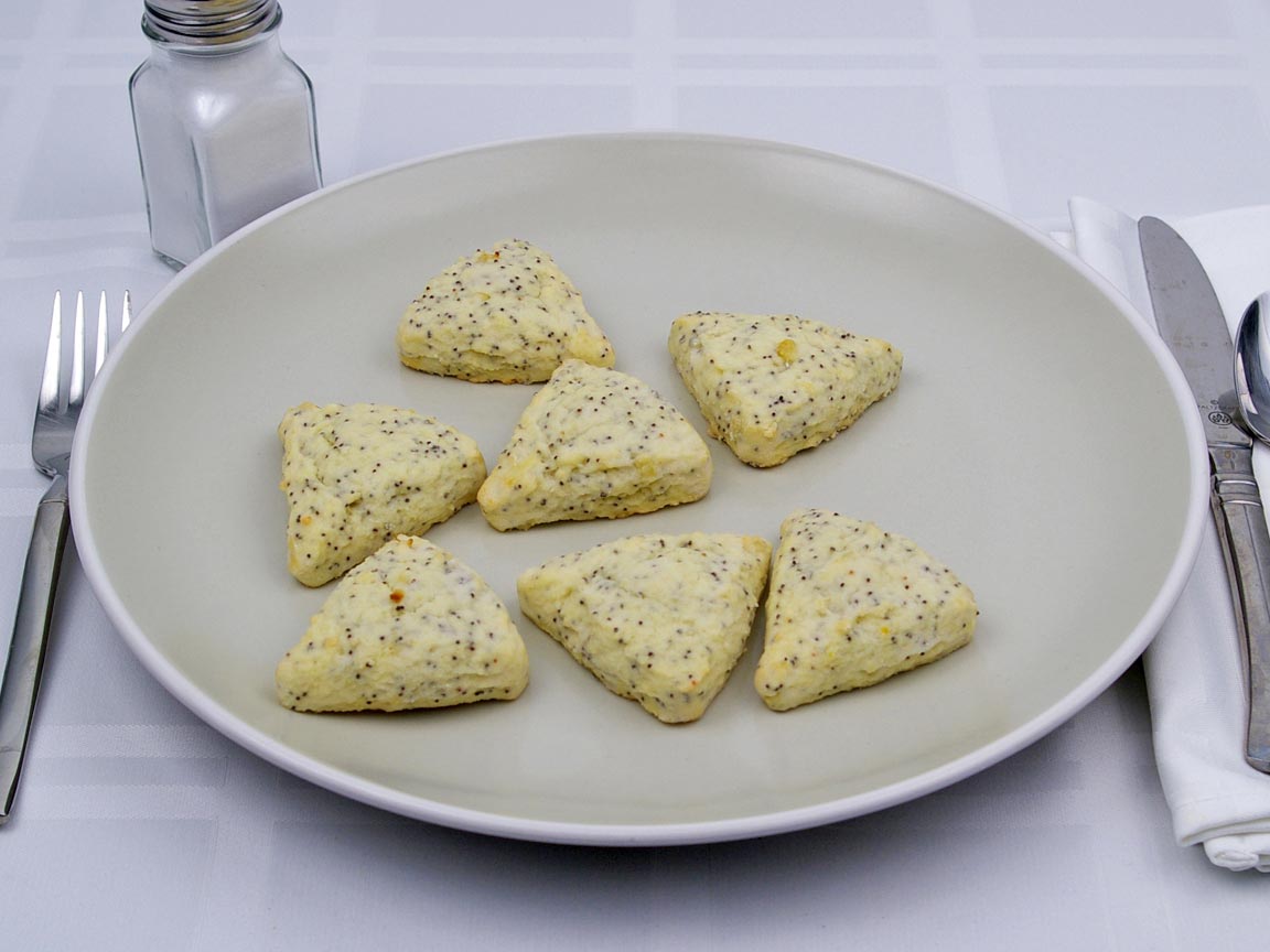 Calories in 7 scone(s) of Mini Scone - Lemon Poppyseed