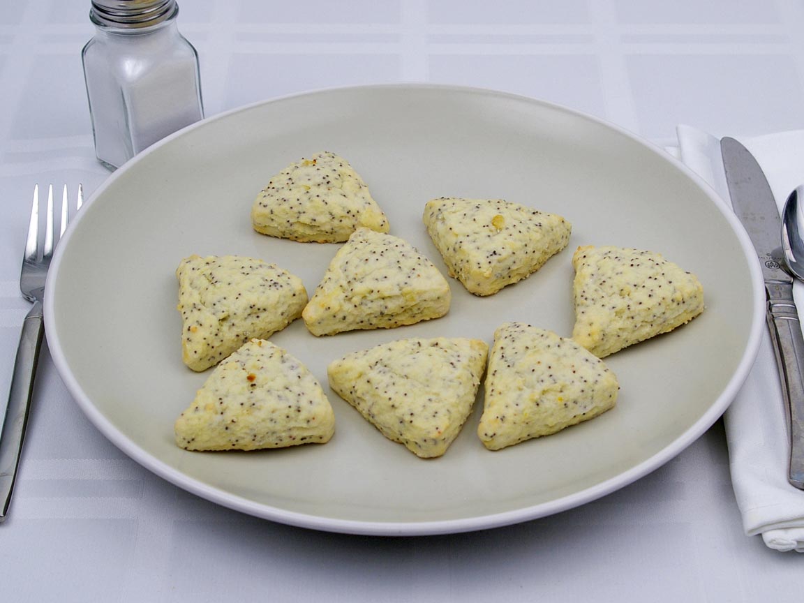 Calories in 8 scone(s) of Mini Scone - Lemon Poppyseed